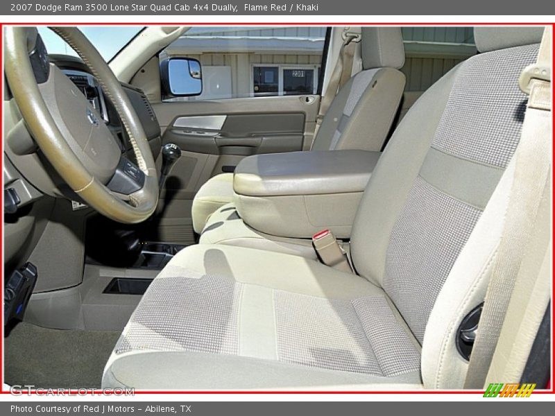 Flame Red / Khaki 2007 Dodge Ram 3500 Lone Star Quad Cab 4x4 Dually