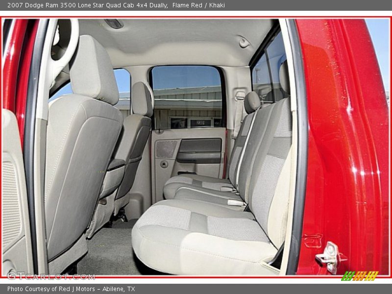 Flame Red / Khaki 2007 Dodge Ram 3500 Lone Star Quad Cab 4x4 Dually