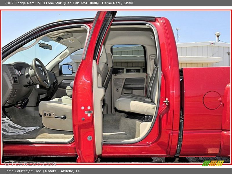 Flame Red / Khaki 2007 Dodge Ram 3500 Lone Star Quad Cab 4x4 Dually