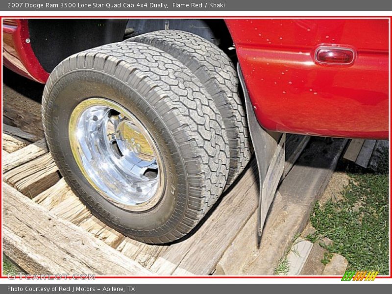 Flame Red / Khaki 2007 Dodge Ram 3500 Lone Star Quad Cab 4x4 Dually