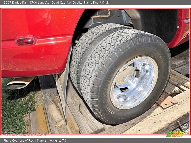Flame Red / Khaki 2007 Dodge Ram 3500 Lone Star Quad Cab 4x4 Dually