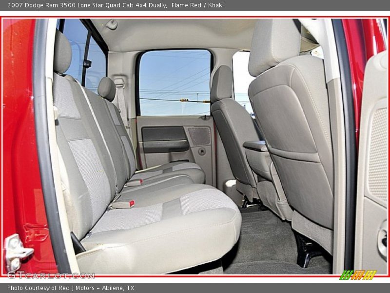 Flame Red / Khaki 2007 Dodge Ram 3500 Lone Star Quad Cab 4x4 Dually