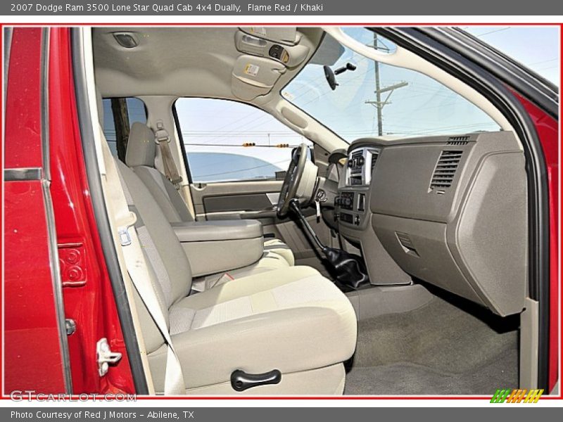 Flame Red / Khaki 2007 Dodge Ram 3500 Lone Star Quad Cab 4x4 Dually