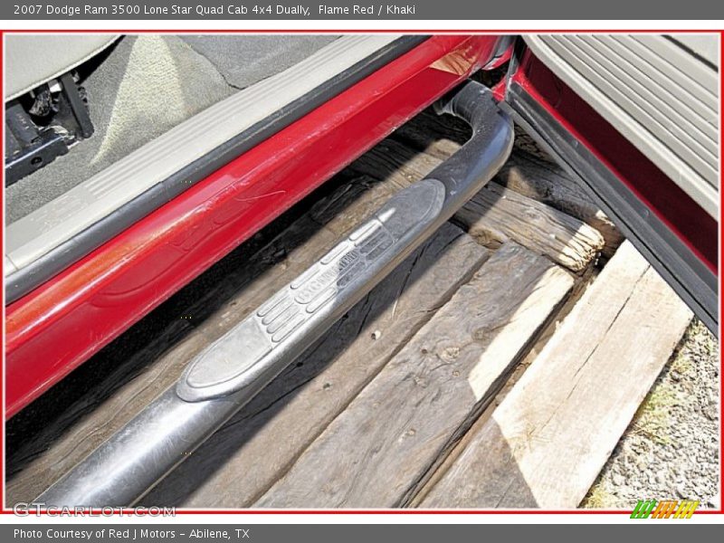 Flame Red / Khaki 2007 Dodge Ram 3500 Lone Star Quad Cab 4x4 Dually