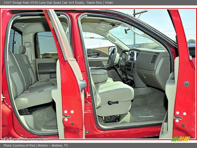 Flame Red / Khaki 2007 Dodge Ram 3500 Lone Star Quad Cab 4x4 Dually