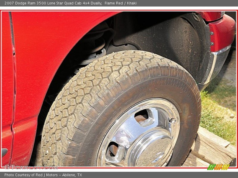 Flame Red / Khaki 2007 Dodge Ram 3500 Lone Star Quad Cab 4x4 Dually