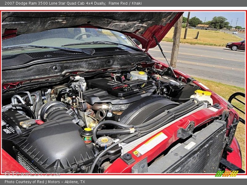 Flame Red / Khaki 2007 Dodge Ram 3500 Lone Star Quad Cab 4x4 Dually