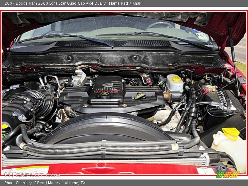 Flame Red / Khaki 2007 Dodge Ram 3500 Lone Star Quad Cab 4x4 Dually