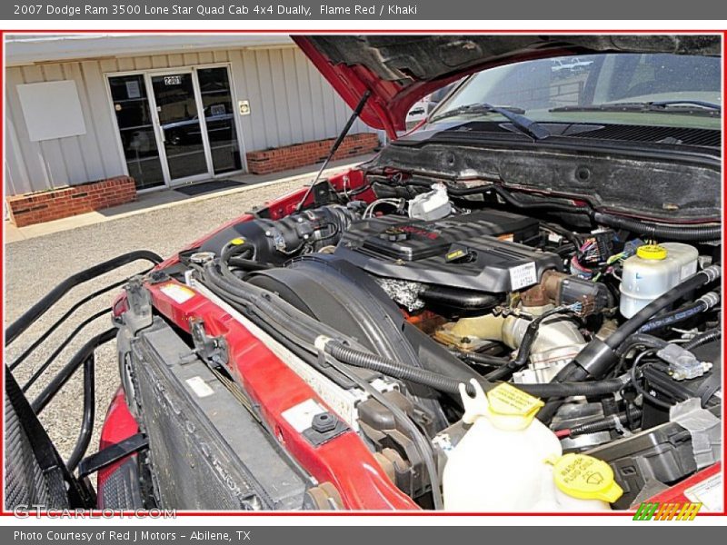 Flame Red / Khaki 2007 Dodge Ram 3500 Lone Star Quad Cab 4x4 Dually