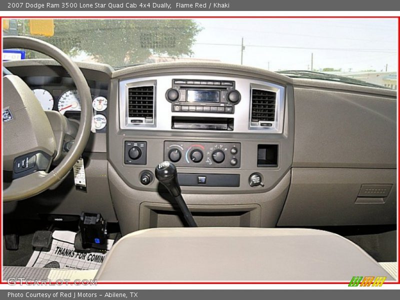 Flame Red / Khaki 2007 Dodge Ram 3500 Lone Star Quad Cab 4x4 Dually