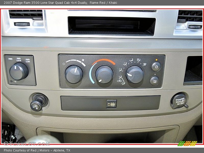 Flame Red / Khaki 2007 Dodge Ram 3500 Lone Star Quad Cab 4x4 Dually