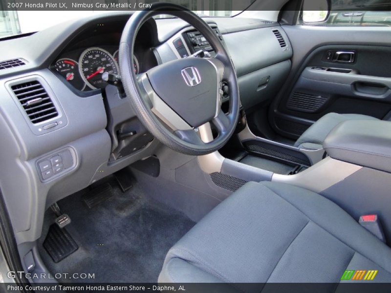 Nimbus Gray Metallic / Gray 2007 Honda Pilot LX