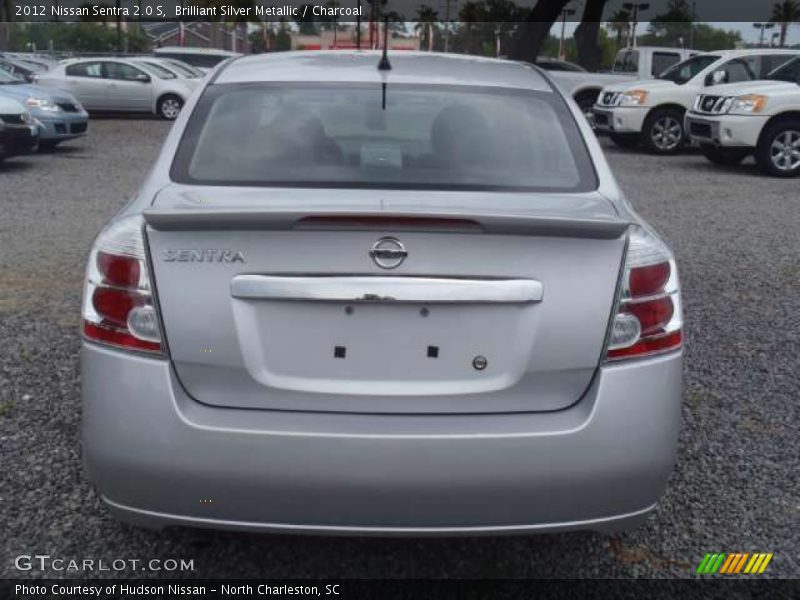 Brilliant Silver Metallic / Charcoal 2012 Nissan Sentra 2.0 S