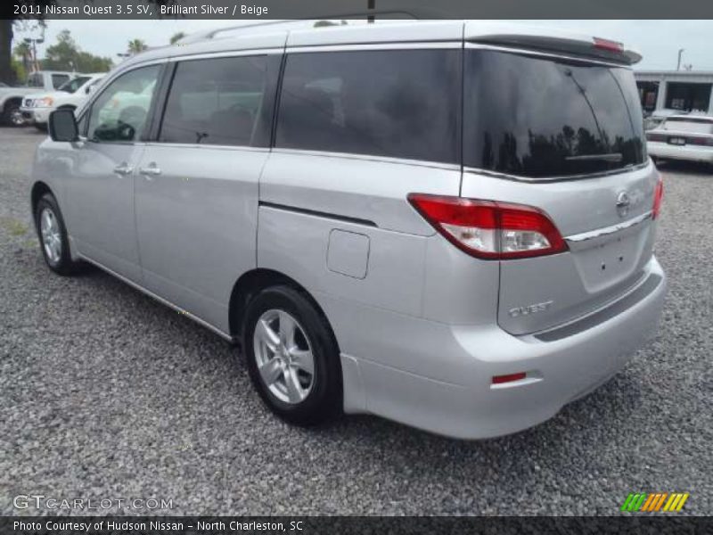 Brilliant Silver / Beige 2011 Nissan Quest 3.5 SV