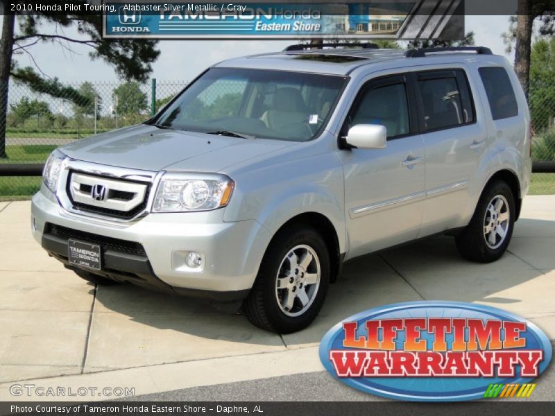 Alabaster Silver Metallic / Gray 2010 Honda Pilot Touring
