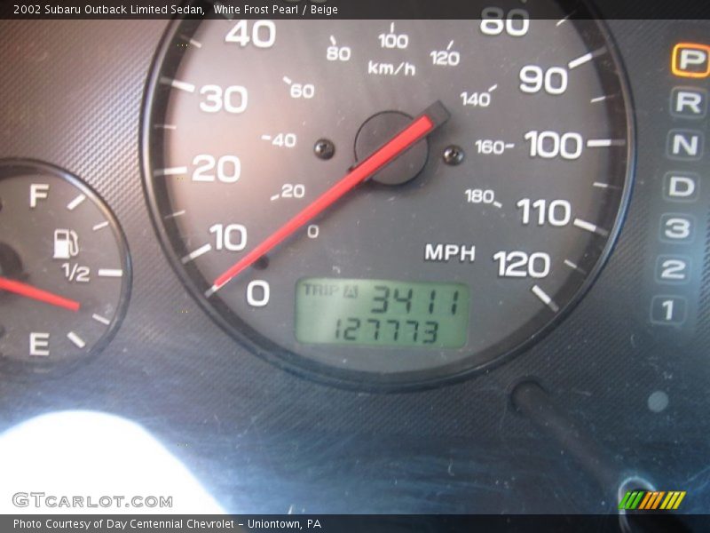 White Frost Pearl / Beige 2002 Subaru Outback Limited Sedan