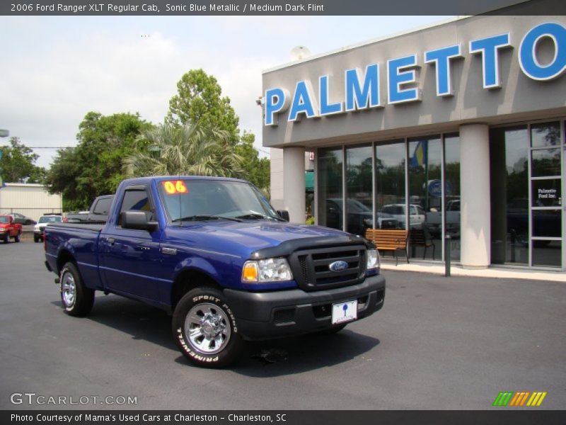 Sonic Blue Metallic / Medium Dark Flint 2006 Ford Ranger XLT Regular Cab