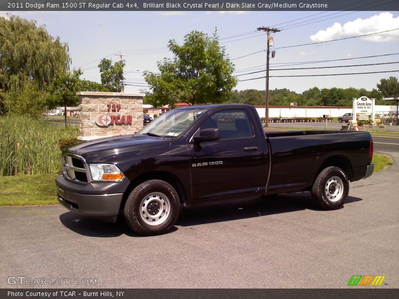 Brilliant Black Crystal Pearl / Dark Slate Gray/Medium Graystone 2011 Dodge Ram 1500 ST Regular Cab 4x4