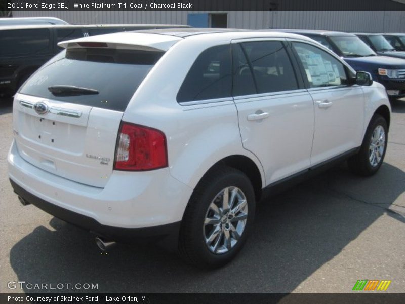 White Platinum Tri-Coat / Charcoal Black 2011 Ford Edge SEL