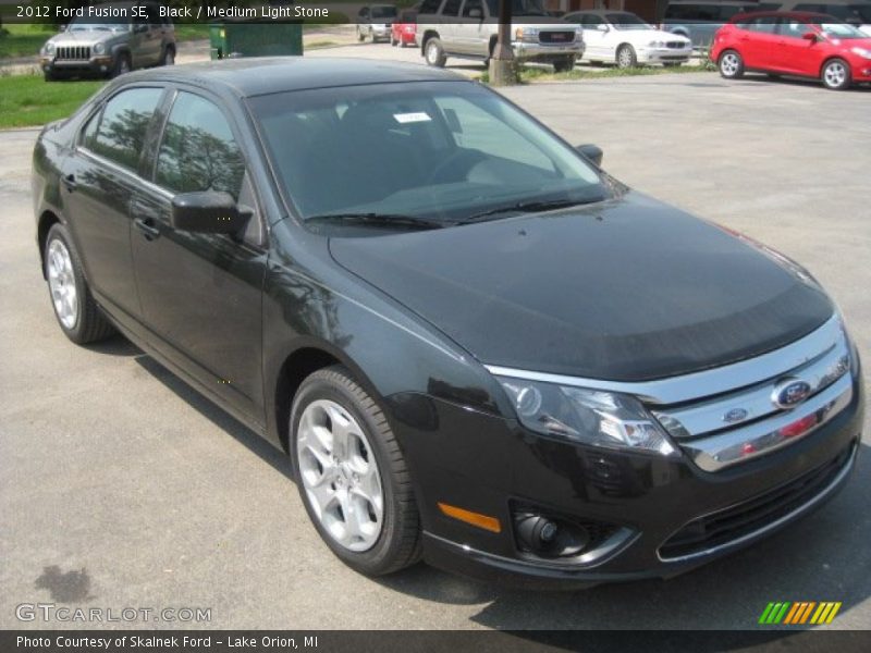 Black / Medium Light Stone 2012 Ford Fusion SE