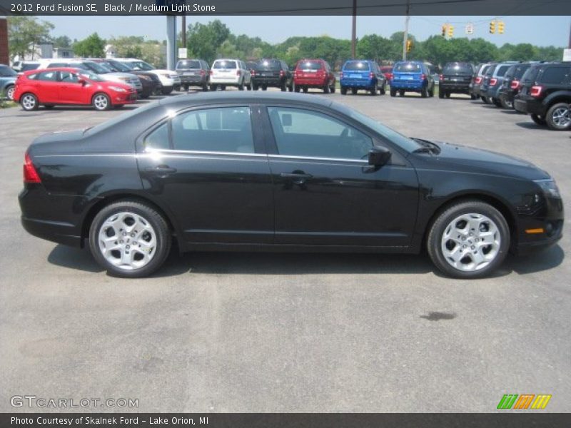 Black / Medium Light Stone 2012 Ford Fusion SE