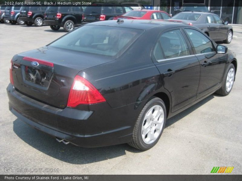 Black / Medium Light Stone 2012 Ford Fusion SE