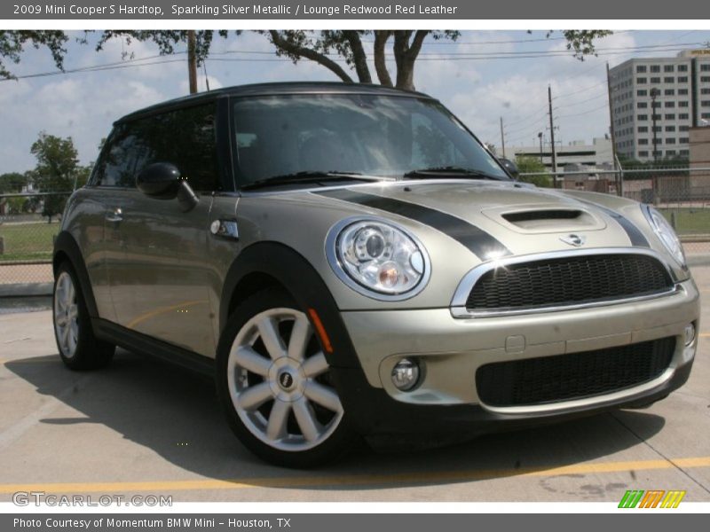 Sparkling Silver Metallic / Lounge Redwood Red Leather 2009 Mini Cooper S Hardtop