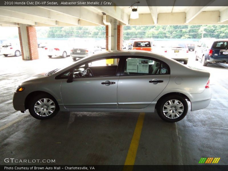 Alabaster Silver Metallic / Gray 2010 Honda Civic DX-VP Sedan