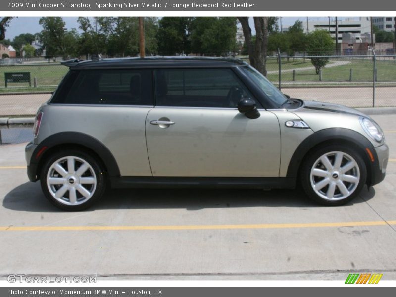 Sparkling Silver Metallic / Lounge Redwood Red Leather 2009 Mini Cooper S Hardtop