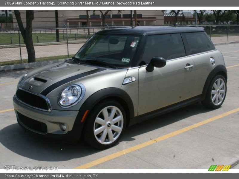 Sparkling Silver Metallic / Lounge Redwood Red Leather 2009 Mini Cooper S Hardtop