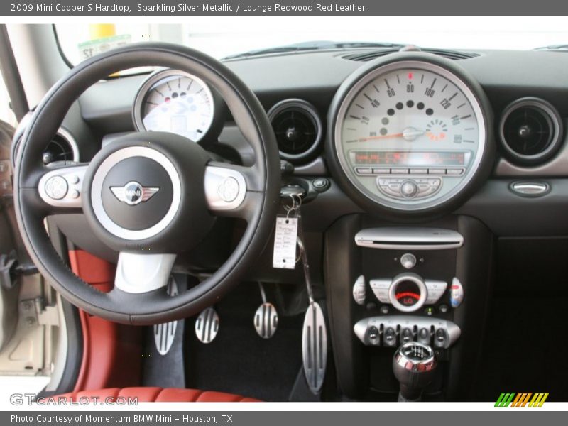 Sparkling Silver Metallic / Lounge Redwood Red Leather 2009 Mini Cooper S Hardtop