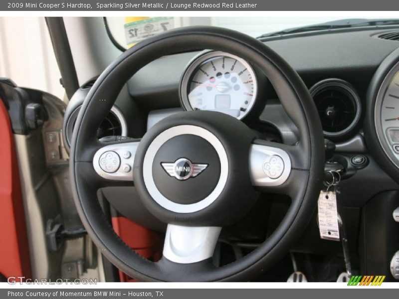 Sparkling Silver Metallic / Lounge Redwood Red Leather 2009 Mini Cooper S Hardtop