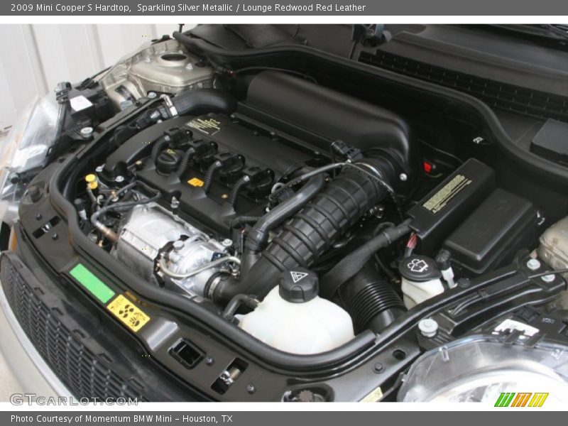 Sparkling Silver Metallic / Lounge Redwood Red Leather 2009 Mini Cooper S Hardtop