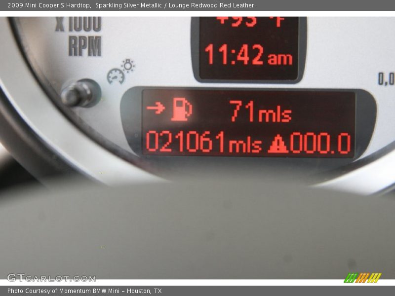 Sparkling Silver Metallic / Lounge Redwood Red Leather 2009 Mini Cooper S Hardtop