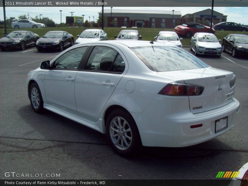 Wicked White Metallic / Black 2011 Mitsubishi Lancer ES