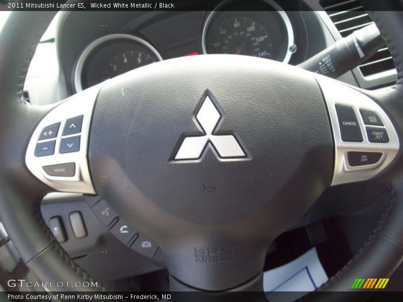 Wicked White Metallic / Black 2011 Mitsubishi Lancer ES