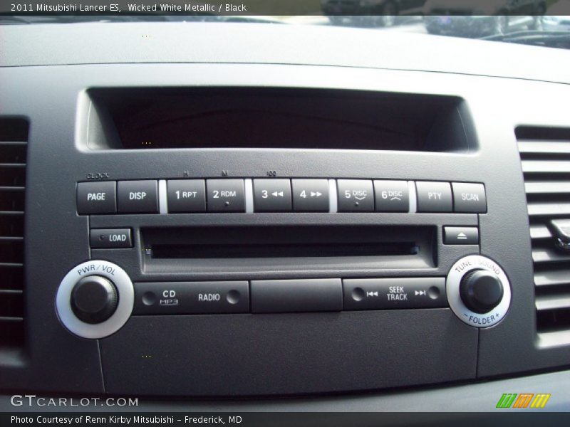 Wicked White Metallic / Black 2011 Mitsubishi Lancer ES