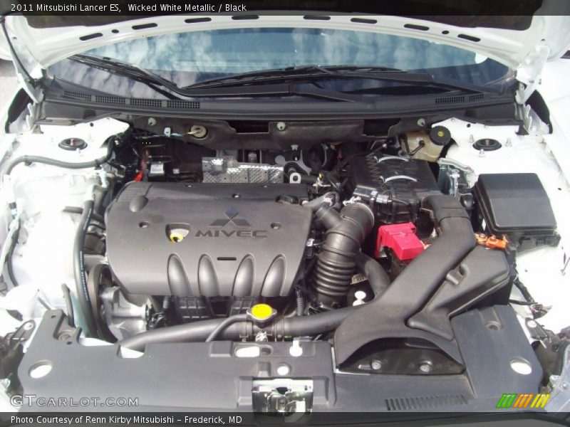 Wicked White Metallic / Black 2011 Mitsubishi Lancer ES