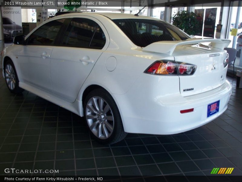Wicked White Metallic / Black 2011 Mitsubishi Lancer GTS