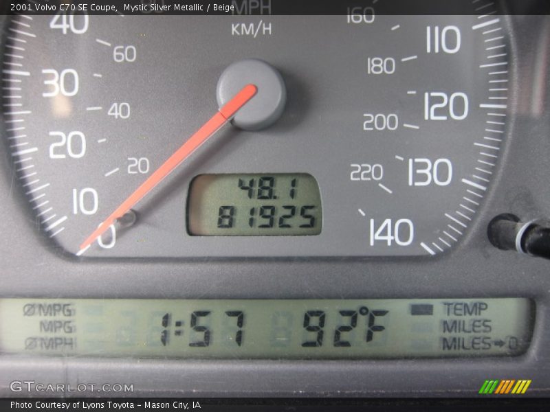 Mystic Silver Metallic / Beige 2001 Volvo C70 SE Coupe