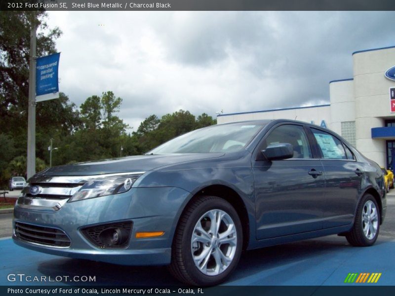 Steel Blue Metallic / Charcoal Black 2012 Ford Fusion SE