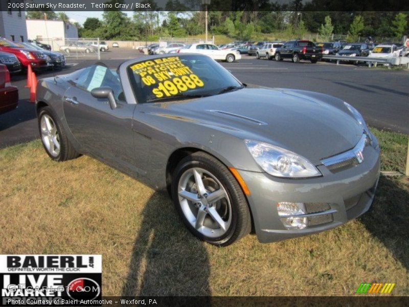Techno Gray / Black 2008 Saturn Sky Roadster