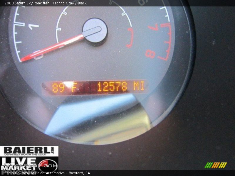 Techno Gray / Black 2008 Saturn Sky Roadster