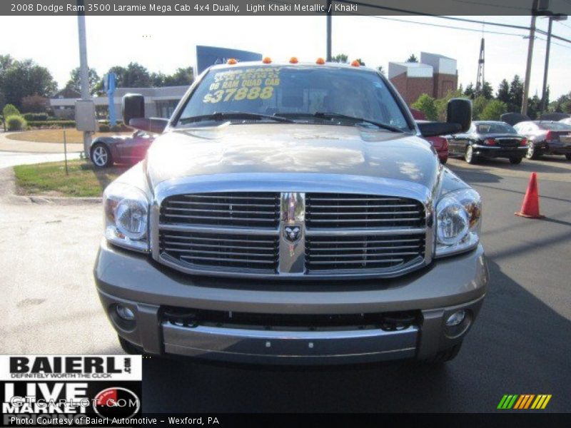 Light Khaki Metallic / Khaki 2008 Dodge Ram 3500 Laramie Mega Cab 4x4 Dually