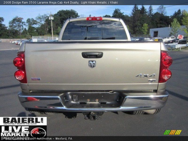 Light Khaki Metallic / Khaki 2008 Dodge Ram 3500 Laramie Mega Cab 4x4 Dually