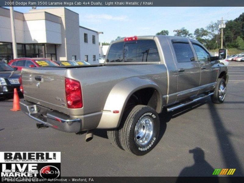 Light Khaki Metallic / Khaki 2008 Dodge Ram 3500 Laramie Mega Cab 4x4 Dually