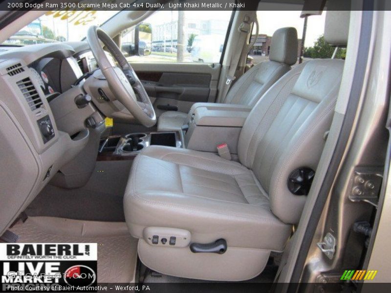 Light Khaki Metallic / Khaki 2008 Dodge Ram 3500 Laramie Mega Cab 4x4 Dually