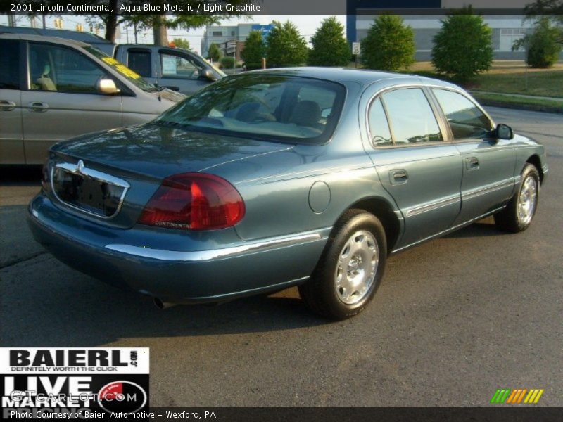 Aqua Blue Metallic / Light Graphite 2001 Lincoln Continental