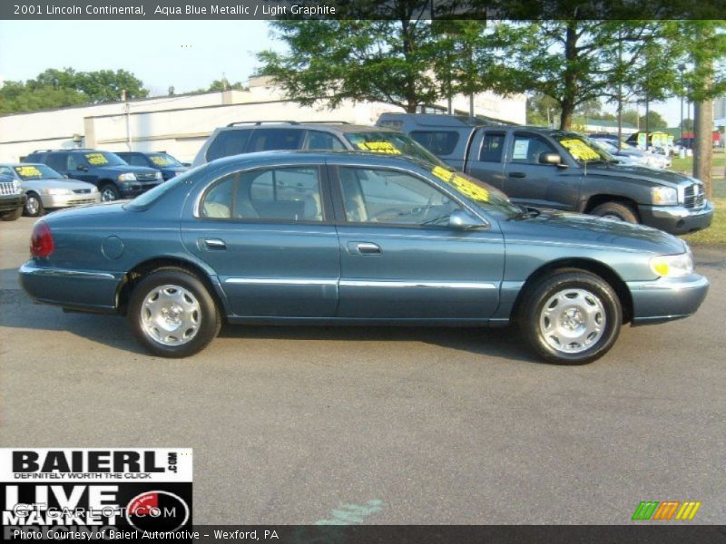 Aqua Blue Metallic / Light Graphite 2001 Lincoln Continental