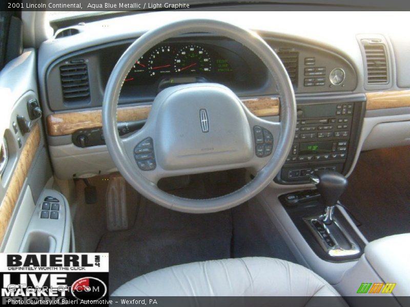 Aqua Blue Metallic / Light Graphite 2001 Lincoln Continental